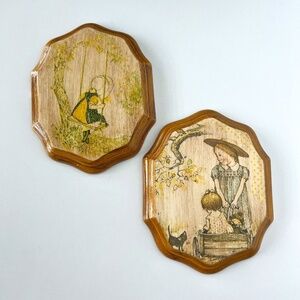 Vintage Handmade Holly Hobby and Friends Wall Plaques